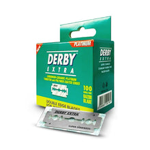 Load image into Gallery viewer, CLEARANCE - 100 Blade Pack of Derby Extra Double Edge Razor Blades