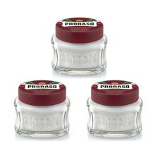 Load image into Gallery viewer, Triple Pack Proraso Pre & Post Shaving Creams - 100ml Red