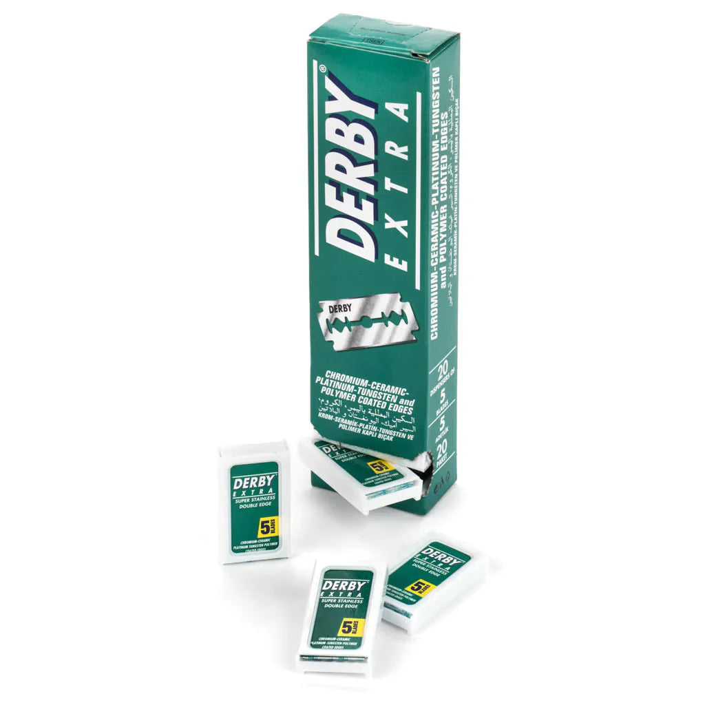 CLEARANCE - 100 Blade Pack of Derby Extra Double Edge Razor Blades