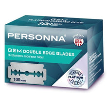 Load image into Gallery viewer, Personna Gem Platinum Diamond Glide Double Edge Razor Blades - 100 Pack