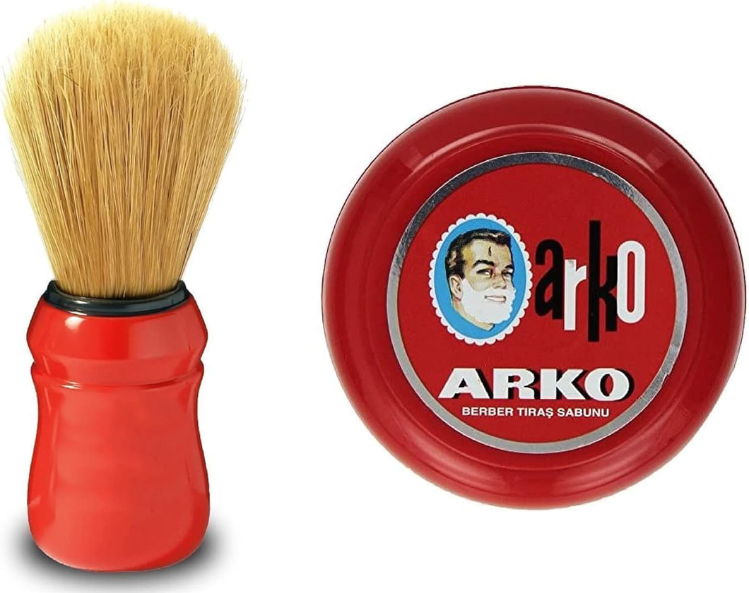 Arko Shaving Soap and Omega Shaving Boar Bristle Brush