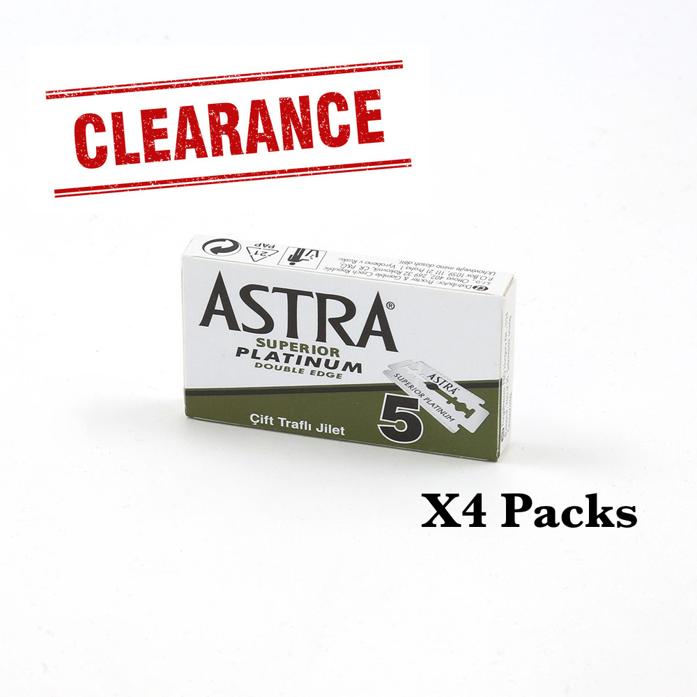 CLEARANCE - 20 Astra Green Razor Blades (4 packs) | Made in Russia