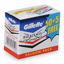 Load image into Gallery viewer, Gillette Wilkinson Sword Double Edge Razor Blades - 55 Blade Saloon Pack