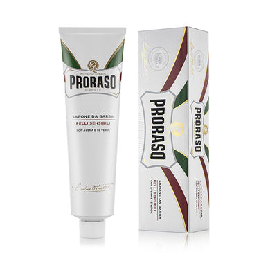 Proraso Shaving Cream for Sensitive Skin with Green Tea and Oat Extract  - White Tube 150ml