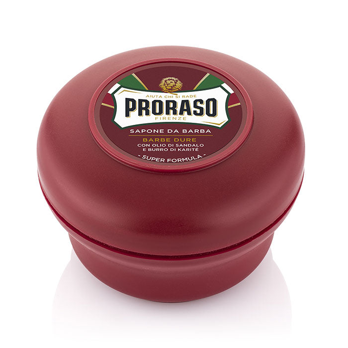 Proraso Red Soap Bowl - 'Nourishing' with Sandalwood and Shea Butter 150ml