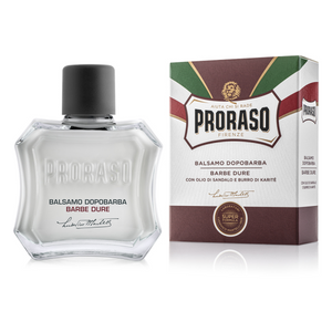 Proraso Aftershave Balm with Sandalwood and Shea - 100ml Bottle Red