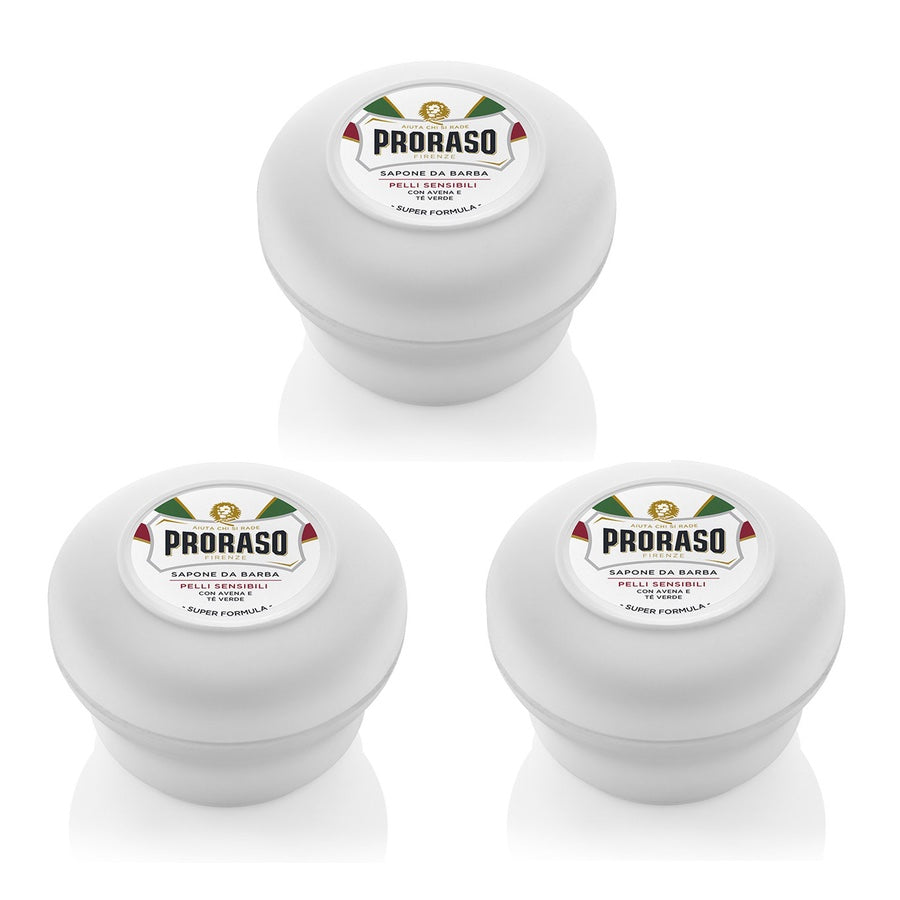 Triple Pack Proraso Soap Bowls - White