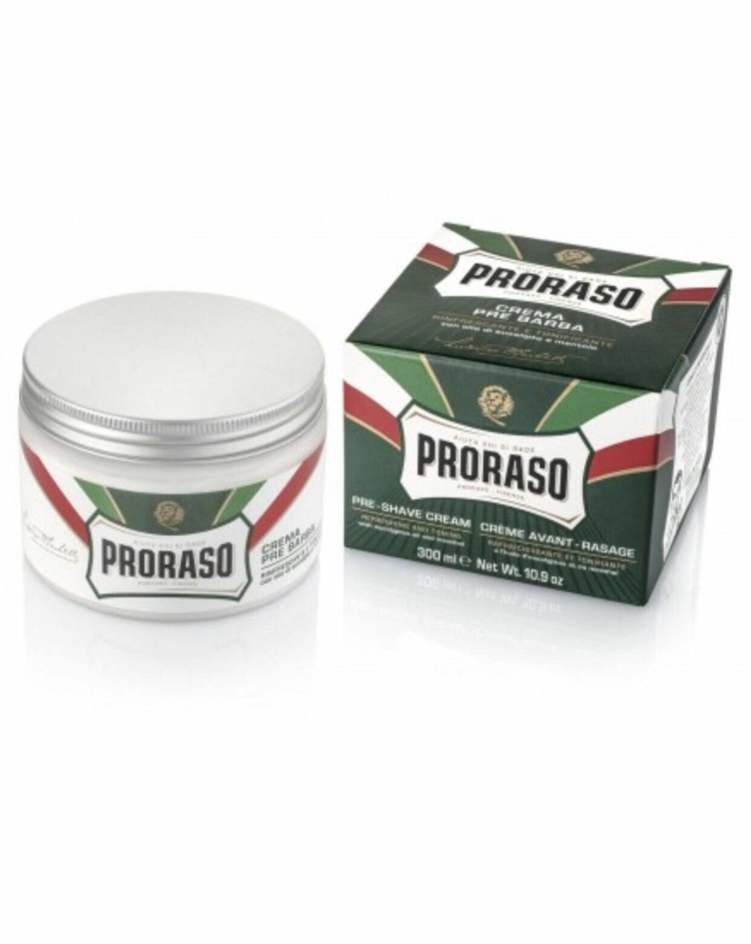 Proraso 300ml XL Menthol and Eucalyptus Pre Shave Cream - Green
