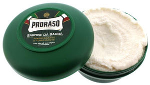 Proraso Green Soap Bowl - 'Refreshing' with Menthol and Eucalyptus - 75ml