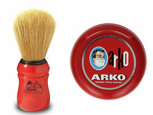 Load image into Gallery viewer, Arko Shaving Soap and Omega Shaving Boar Bristle Brush